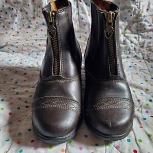 Moretta Clio Zip Up Paddock  Brown Boots Size 11 Toddler Girls.